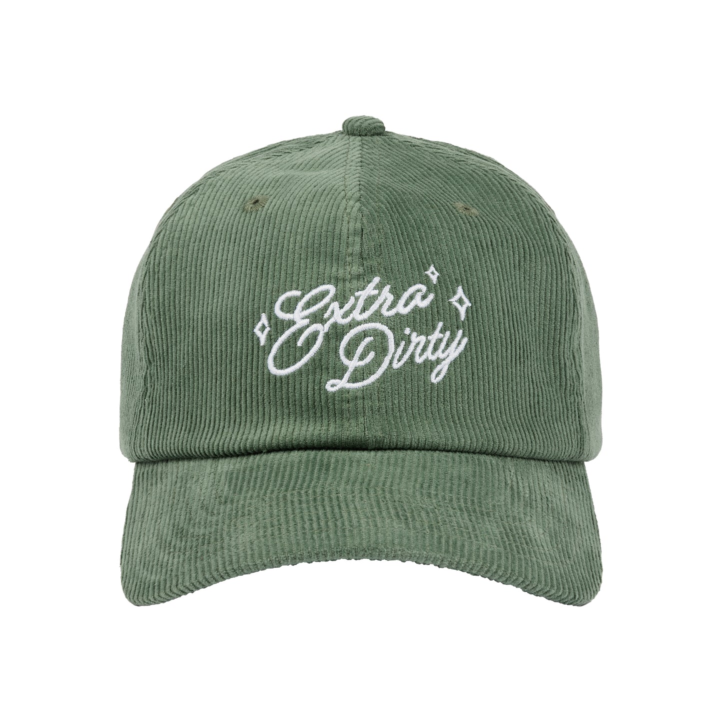 Green cap with 'Extra Dirty' text on a white background