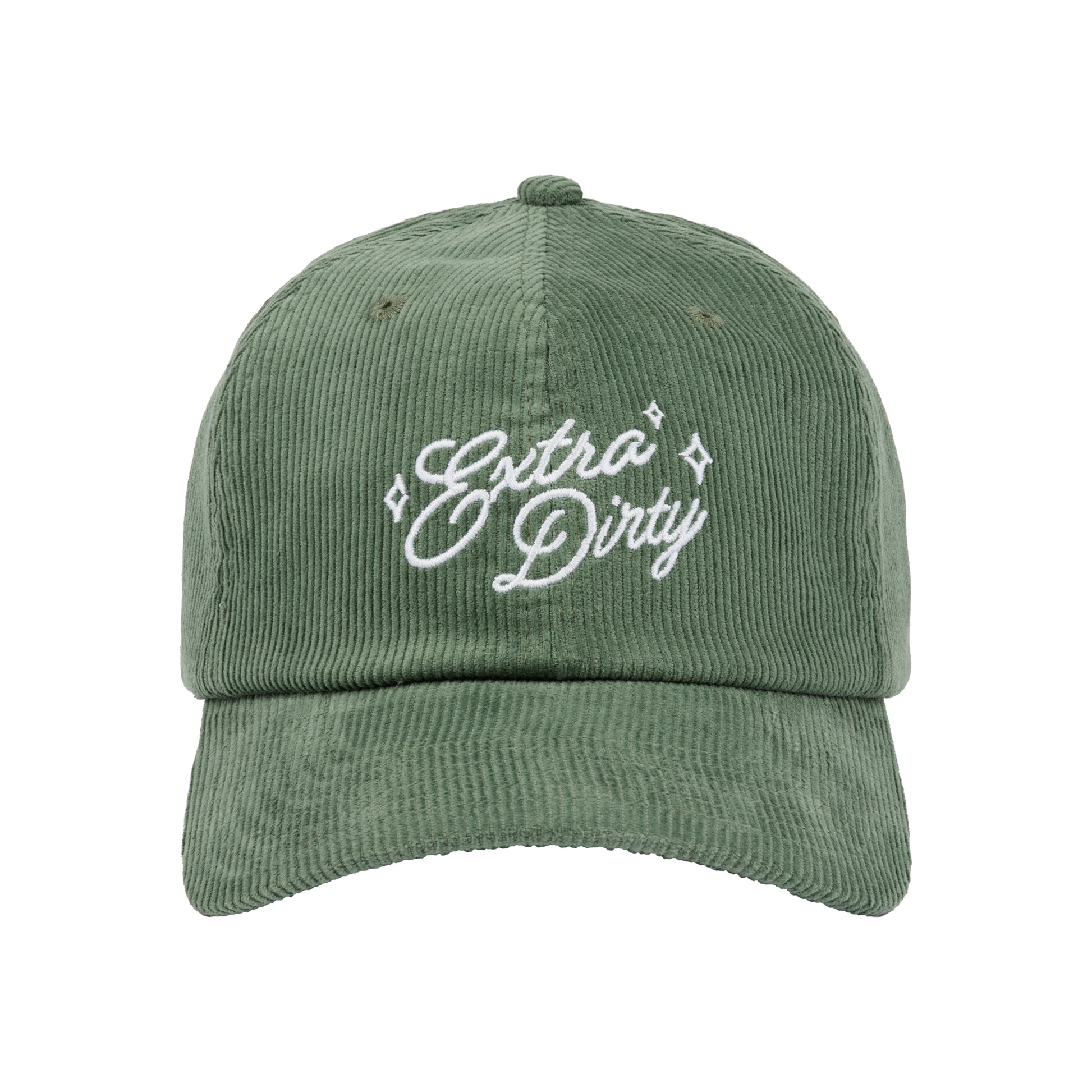 Green cap with 'Extra Dirty' text on a white background